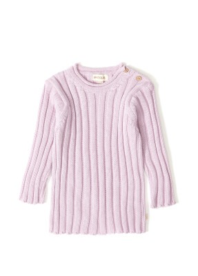 Wholesale Baby Girls Knitwear Ribbed Sweater 3-12M Uludağ Triko 1061-21064 Лиловый 
