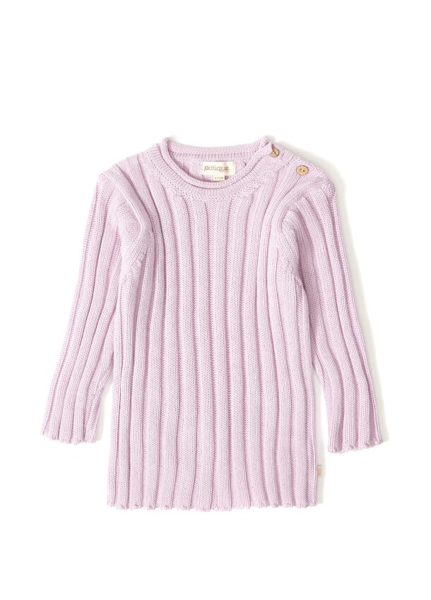 Wholesale Baby Girls Knitwear Ribbed Sweater 3-12M Uludağ Triko 1061-21064 - 3