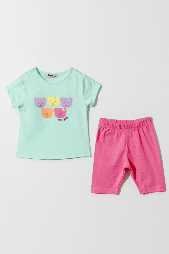 Wholesale Baby Girls Leggings and T-shirt Set 6-18M Piop 2055-003 - 3