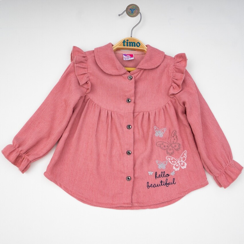 Wholesale Baby Girls Long Sleeve Shirt 6-24M Timo 1018-T4KDÜ012223221 - 2