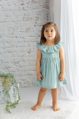 Wholesale Baby Girls Muslin Dress 6-48M Zeyland 1070-232M2BJZ37 Mint Green 