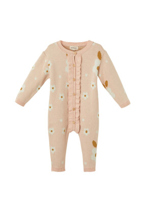 Wholesale Baby Girls Organic Cotton Jumper 3-18M Uludağ Triko 1061-21133 Pink