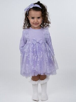 Wholesale Baby Girls Party Wear Dress 6-24M Serkon Baby&Kids 1084-M0598 - 3
