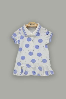 Wholesale Baby Girls Patterned Dress 6-18M Kumru Bebe 1075-3743 Экрю