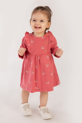 Wholesale Baby Girls Patterned Dress 6-18M Tuffy 1099-01019 - Tuffy