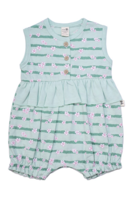 Wholesale Baby Girls Patterned Overalls 3-12M BabyZ 1097-5367 - 1