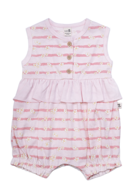 Wholesale Baby Girls Patterned Overalls 3-12M BabyZ 1097-5367 - 2