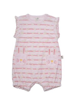 Wholesale Baby Girls Patterned Overalls 3-12M BabyZ 1097-5369 - 2