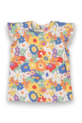 Wholesale Baby Girls Patterned T-shirt 6-18M Tuffy 1099-9020 - 1