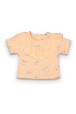 Wholesale Baby Girls Patterned T-shirt 6-18M Tuffy 1099-9023 - 1