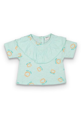 Wholesale Baby Girls Patterned T-shirt 6-18M Tuffy 1099-9023 - Tuffy (1)