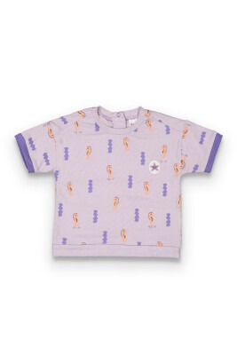 Wholesale Baby Girls Patterned T-shirt 6-18M Tuffy 1099-9024 - 2