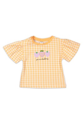 Wholesale Baby Girls Printed T-shirt 6-18M Tuffy 1099-9012 - Tuffy
