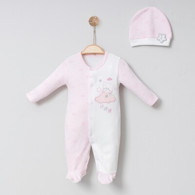 Wholesale Baby Girls Rompers and Hat Set 0-6M Miniborn 2019-6051 - 2