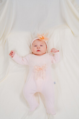 Wholesale Baby Girls Rompers and Headband Set 0-6M Miniborn 2019-6204 - Miniborn
