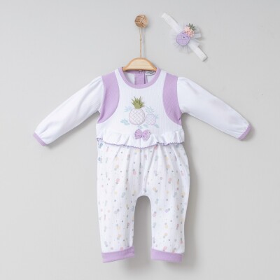 Wholesale Baby Girls Rompers and Headband Set 3-18M Miniborn 2019-6085 - Miniborn (1)