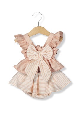 Wholesale Baby Girls Rompers with Bow 0-24M Boncuk Bebe 1006-6115 - 1