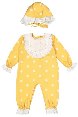 Wholesale Baby Girls Rompers with Hat 6-24M Babydivo 1024-655-1 Mustard
