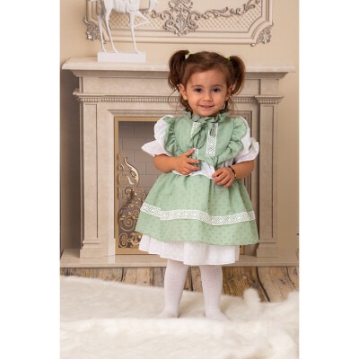 Wholesale Baby Girls Ruffled Dress 6-18M KidsRoom 1031-5403 - KidsRoom (1)