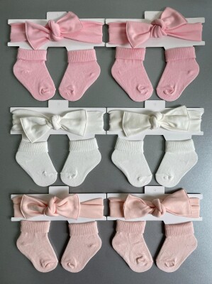 Wholesale Baby Girls Socks Set 0-6M Algiy Mini 2047-1155 - Algiy Mini
