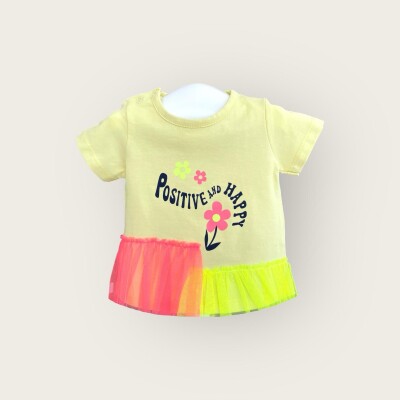 Wholesale Baby Girls T-shirt 6-18M Algiy Mini 2047-3500 Sarı