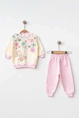 Wholesale Baby Girls Tracksuit Set 9-18M Hoppidik 2017-2363 Pink