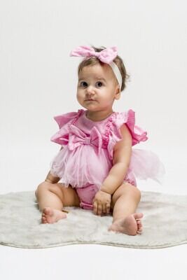 Wholesale Baby Girls Tulle Rompers 3-12M Wecan 1022-23138 - 2