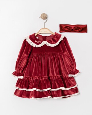 Wholesale Baby Girls Velvet Dress 9-24M Eray Kids 1044-6338 Eray Kids 1044-6338 Eray Kids 1044-6338 - Eray Kids