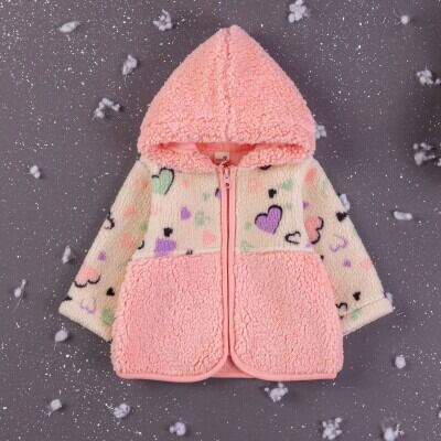 Wholesale Baby Girls Welsoft Cardigan With Hoodie 6-24M BabyZ 1097-5769 - 2