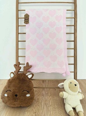 Wholesale Baby Knitted Blanket 0-24M Jojomini 1062-91101 Pink