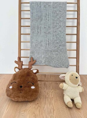 Wholesale Baby Knitted Square Blanket 0-12M Jojomini 1062-97104 Серый 