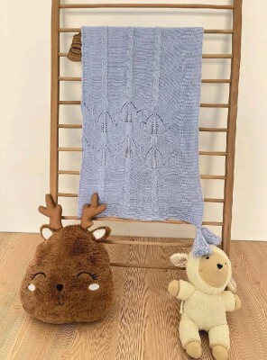 Wholesale Baby Knitted Tassel Blanket 0-12M Jojomini 1062-97100 - 1