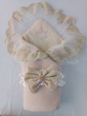 Wholesale Baby Newborn Knit Swaddles Cotton 0-18M Tomuycuk 1074-45315 Лососевый цвет