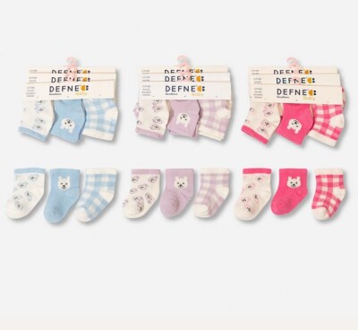 Wholesale 36-Piece Newborn Baby SocksDefne 1064-DFNB-K029-21 - Defne