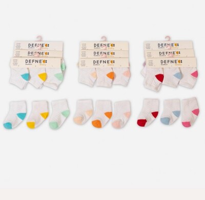 Wholesale 36-Piece Newborn Baby SocksDefne 1064-DFNB-K032-21 - Defne