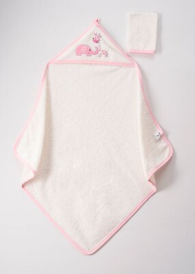 Wholesale Baby Unisex 2-Piece Set with Scrub Mitt and Towel 75x80 Ramel Kids 1072-354 Светло- розовый 
