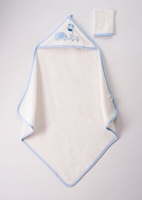 Wholesale Baby Unisex 2-Piece Set with Scrub Mitt and Towel 75x80 Ramel Kids 1072-354 - 2