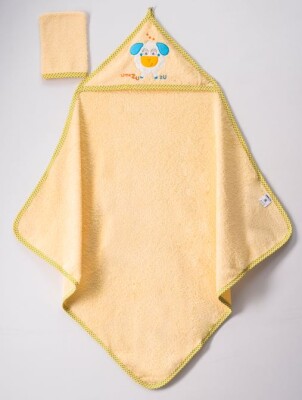 Wholesale Baby Unisex 2-Piece Set with Scrub Mitt and Towel 80x80 Ramel Kids 1072-462 Жёлтый 