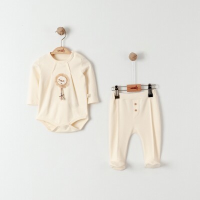 Wholesale Baby Unisex 2-Pieces Body and Pants Set 0-6M Miniborn 2019-9065 - Miniborn