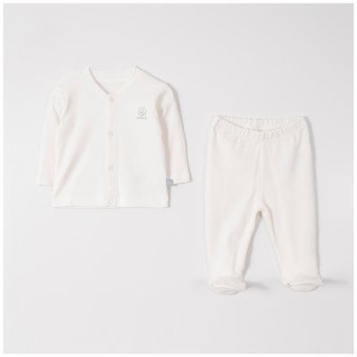 Wholesale Baby Unisex 2-Pieces Body and Pants Set 0-6M Pambuliq 2030-6546 - 1