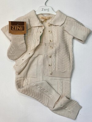Wholesale Baby Unisex 2-Pieces Sweatshirt and Pants Set 0-18M Zeni 2049-3026 - 7