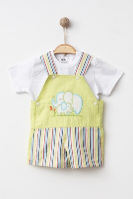 Wholesale Baby Unisex 2-Pieces T-shirt and Sling Set 9-18M Tontiny 2016-9110 - 2