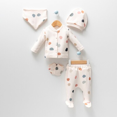 Wholesale Baby Unisex 5-Pieces Newborn Set 0-3M Bubbles 2040-5002 - 1