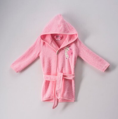 Wholesale Baby Unisex Bathrobe 0-24M Ramel Kids 1072-490 Pink
