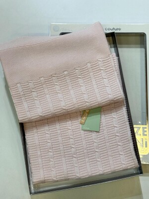 Wholesale Baby Unisex Blanket 80x90cm 0-18M Zeni 2049-3037 Light Pink
