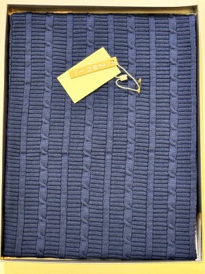 Wholesale Baby Unisex Blanket 80x90cm 0-18M Zeni 2049-3037 Navy 