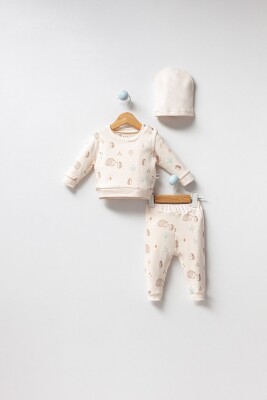Wholesale Baby Unisex Hats Body and Pants Set 3-18M Bubbles 2040-7027 - Bubbles