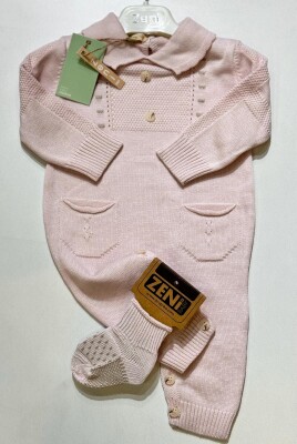 Wholesale Baby Unisex Jumpsuit 0-18M Zeni 2049-3014 Светло- розовый 