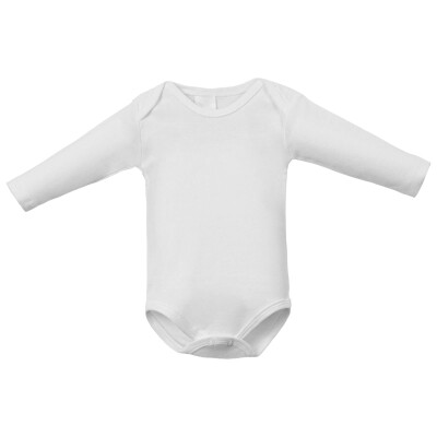 Wholesale Baby Unisex Long Sleeve Body 9-18M interkidsy Body 2053-5001 White