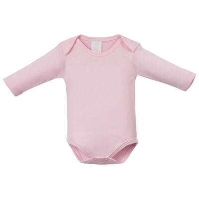 Wholesale Baby Unisex Long Sleeve Body 9-18M interkidsy Body 2053-5001 Pink